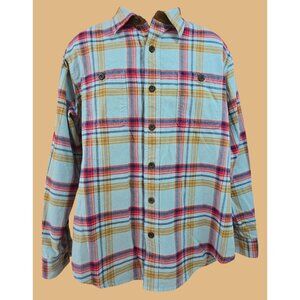 Orvis Mens Classic Fit Plaid Flannel Shirt Large